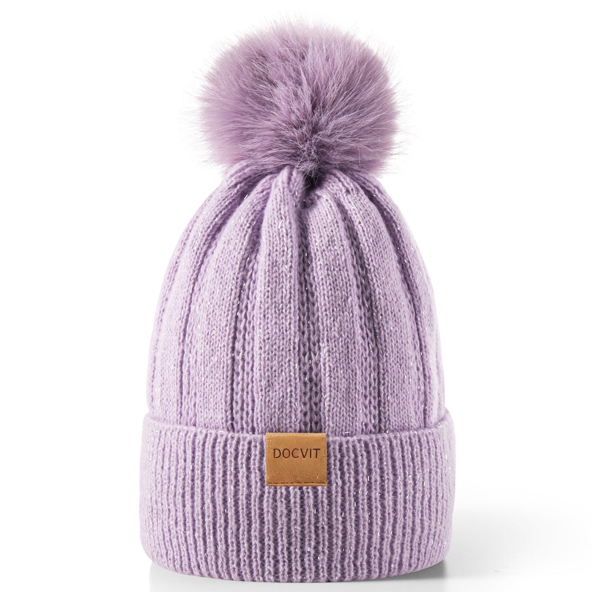 REDESS Women's Winter Beanie Hat Warm Fleece Lined Thick Skull Hat,Black