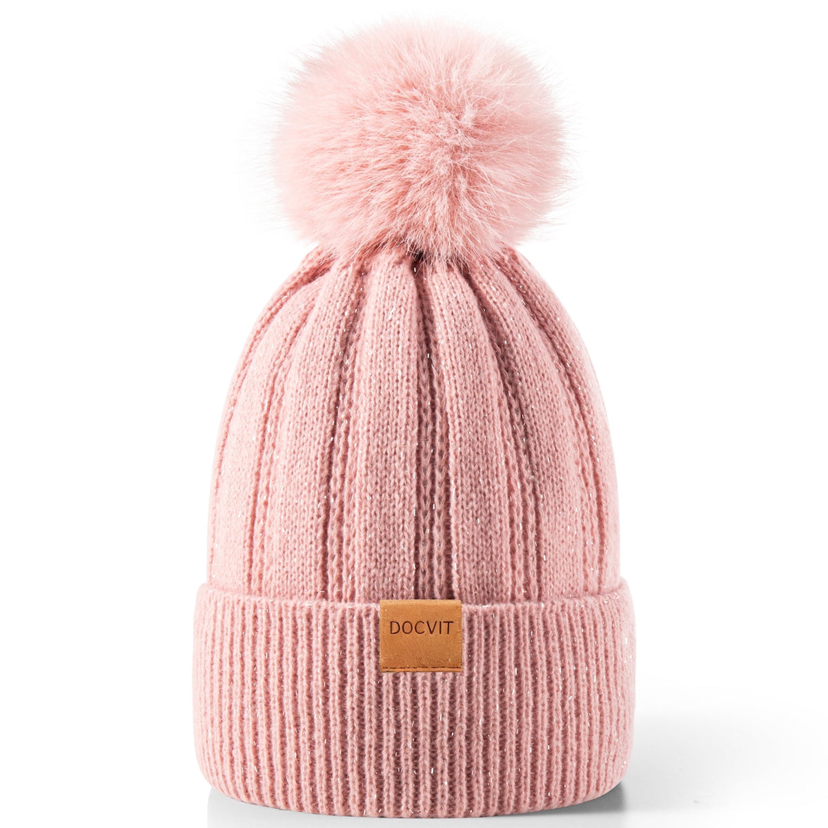 REDESS Women's Winter Beanie Hat Warm Fleece Lined Thick Skull Hat,Black