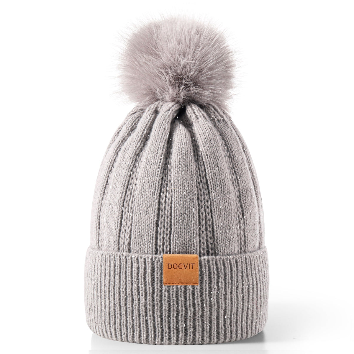 REDESS Women's Winter Beanie Hat Warm Fleece Lined Thick Skull Hat,Black