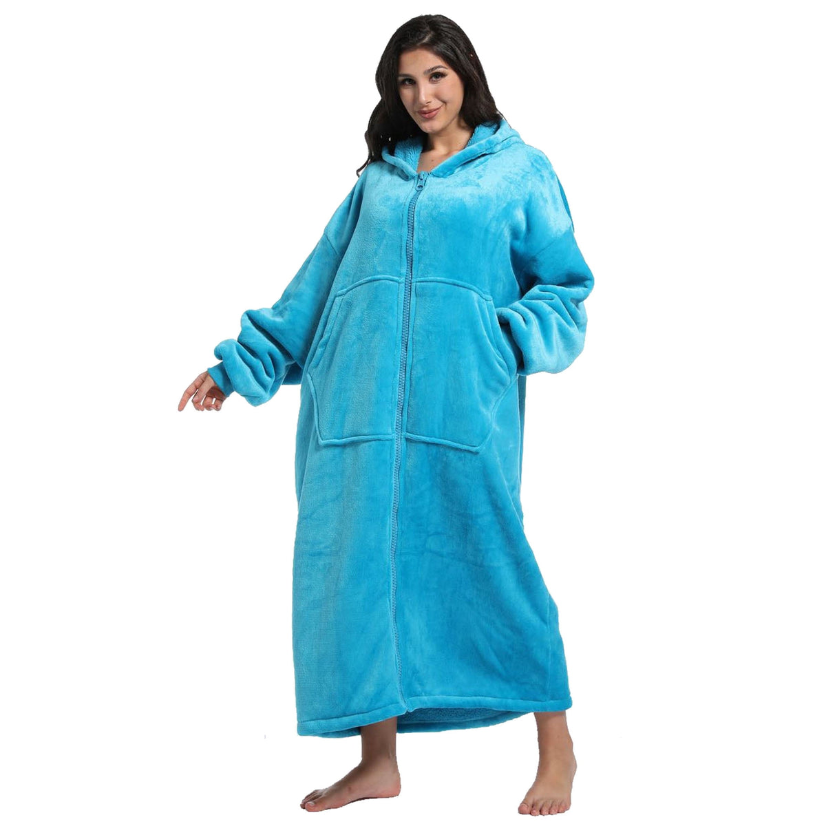 REDESS Oversized Wearable Blanket Hoodie Sweatshirt for Adults Women Men-Dark Grey