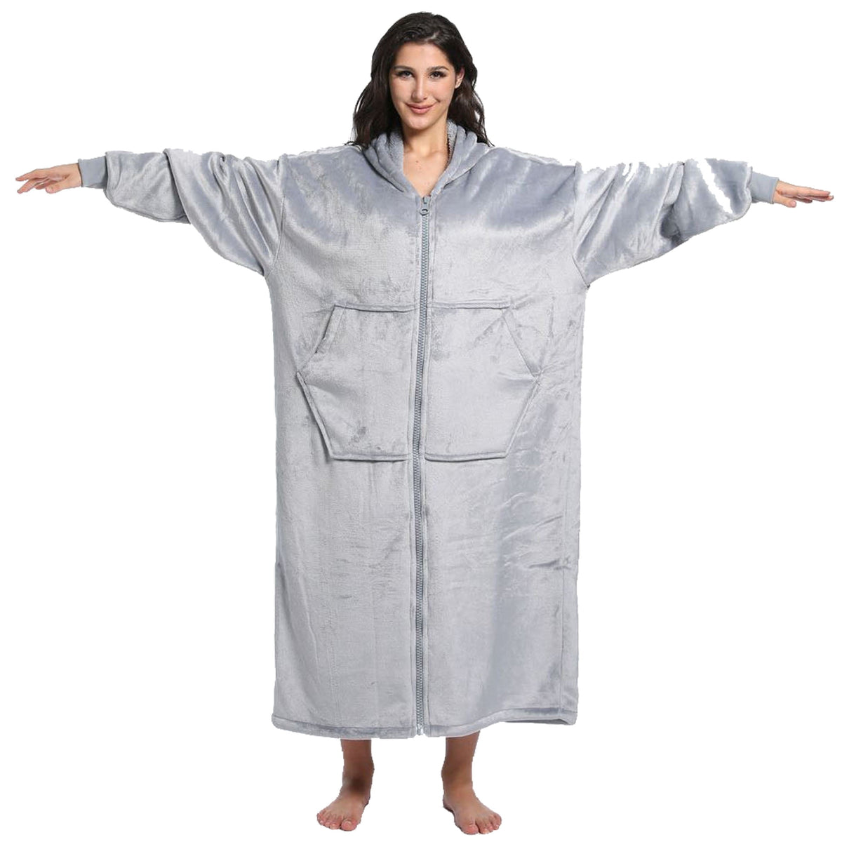 REDESS Oversized Wearable Blanket Hoodie Sweatshirt for Adults Women Men-Dark Grey