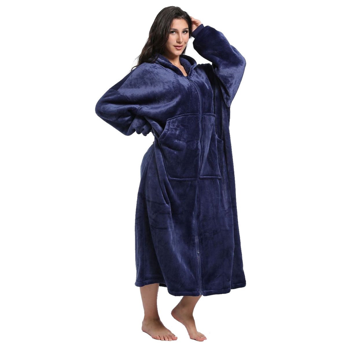 REDESS Oversized Wearable Blanket Hoodie Sweatshirt for Adults Women Men-Dark Grey