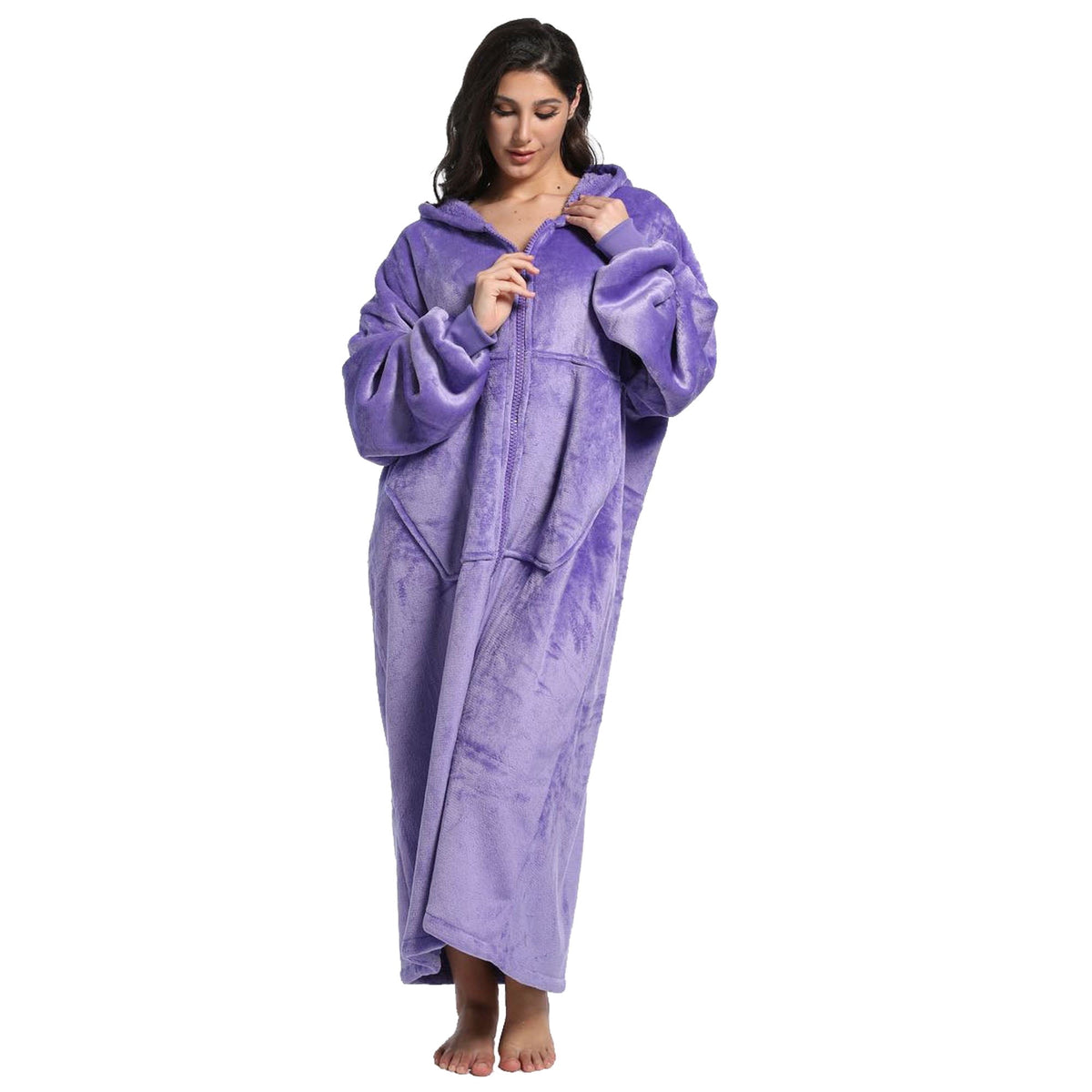 REDESS Oversized Wearable Blanket Hoodie Sweatshirt for Adults Women Men-Dark Grey