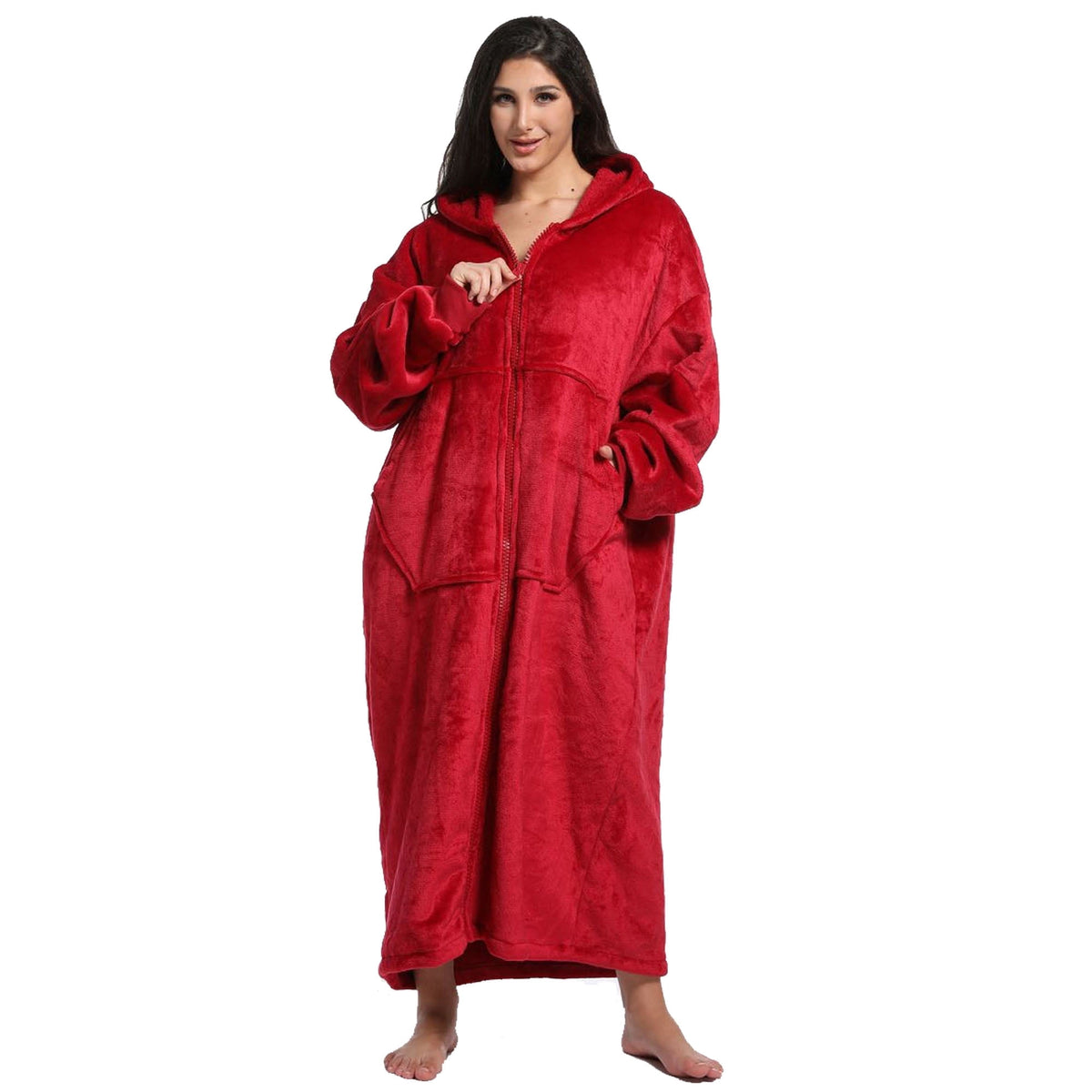 REDESS Oversized Wearable Blanket Hoodie Sweatshirt for Adults Women Men-Dark Grey
