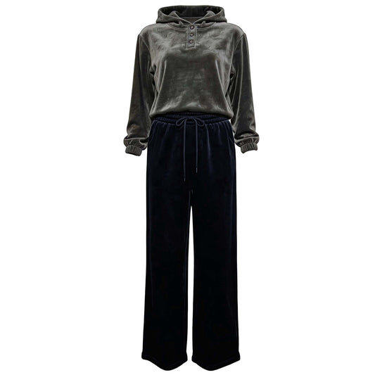 REDESS Outfit Sets Women 2 Piece Hoodie Set Straight Leg Pants Lounge Outfit Casual Suit Matching Set