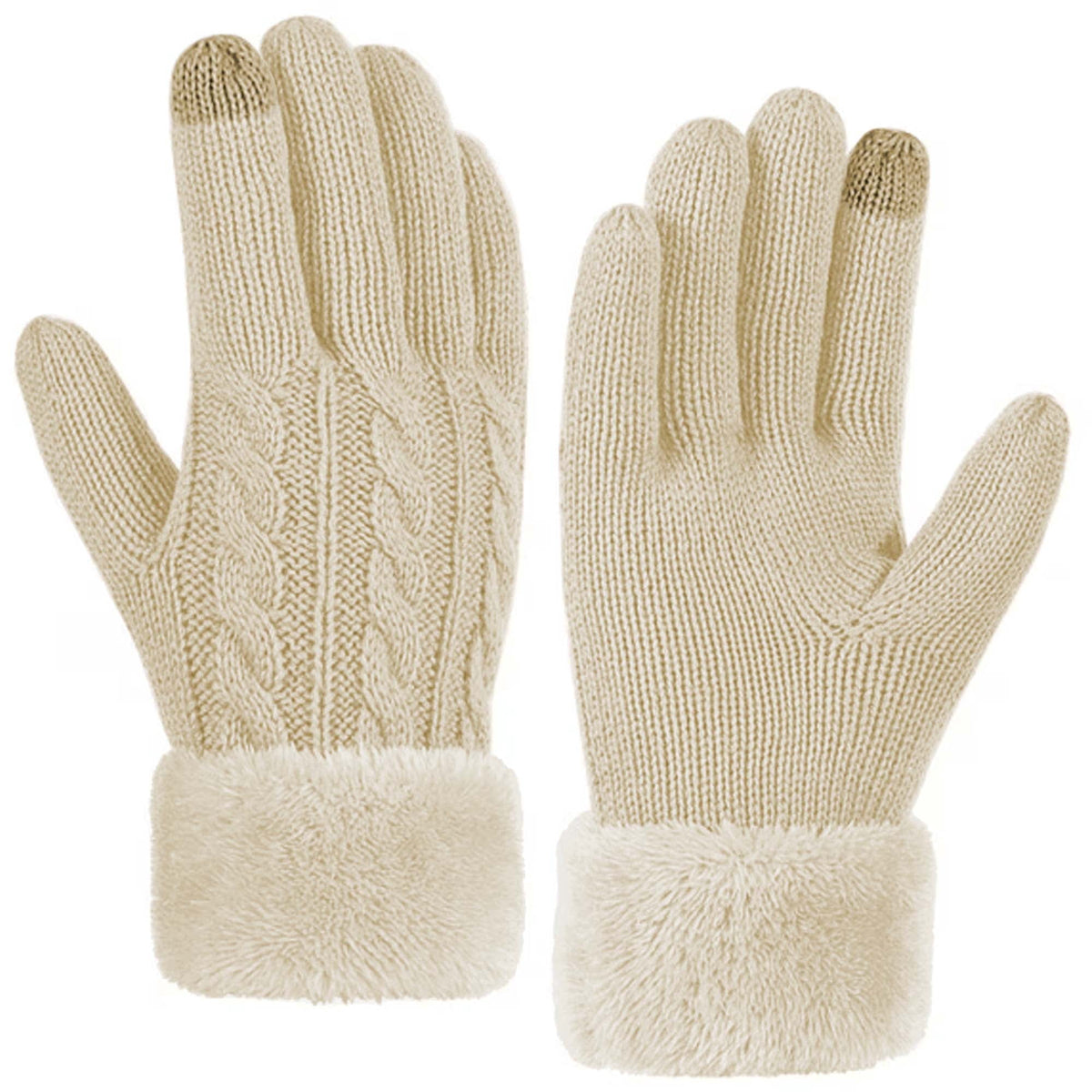 REDESS Women's Thermal Winter Gloves with Fleece Lining & Touch Screen,Black