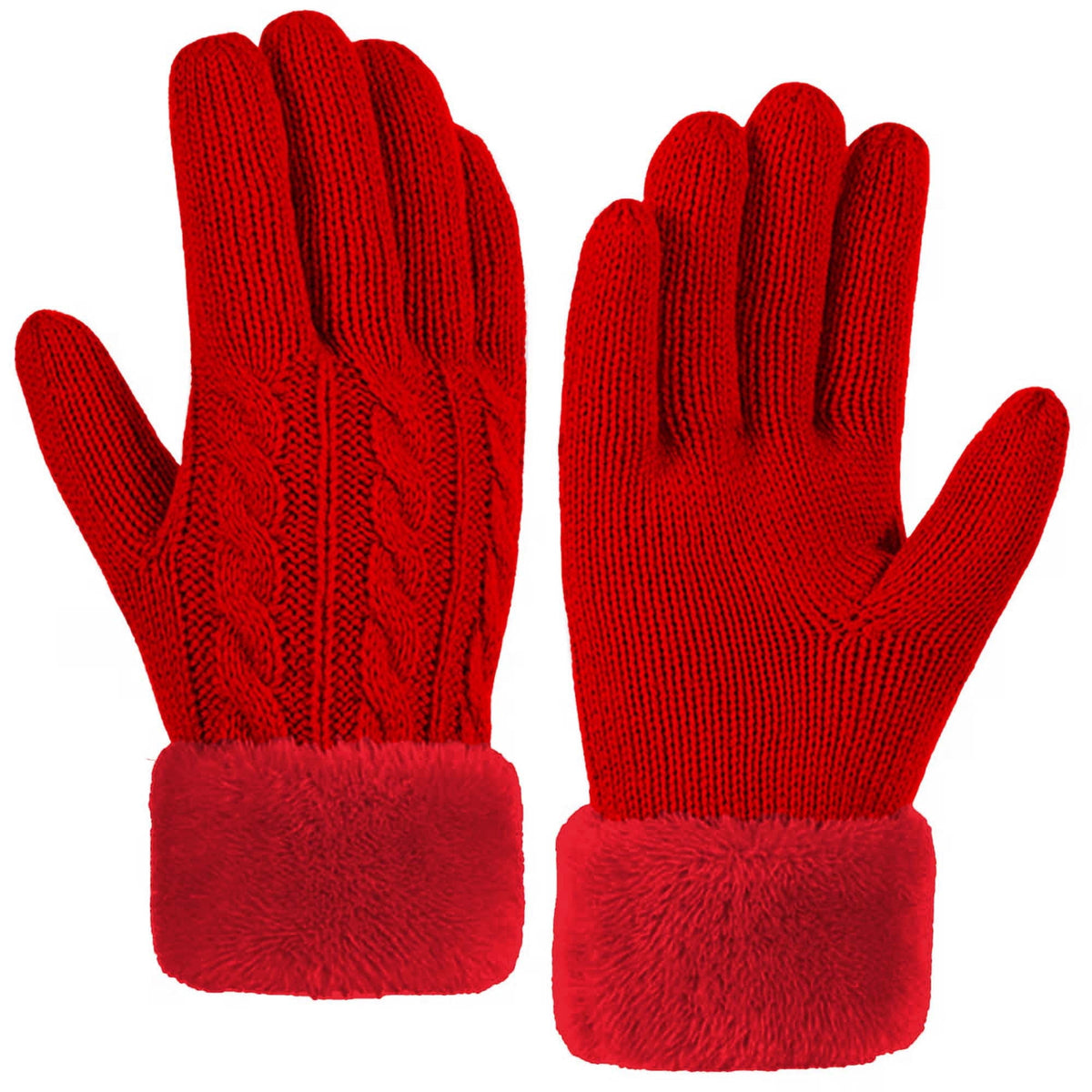 REDESS Women's Thermal Winter Gloves with Fleece Lining & Touch Screen,Black