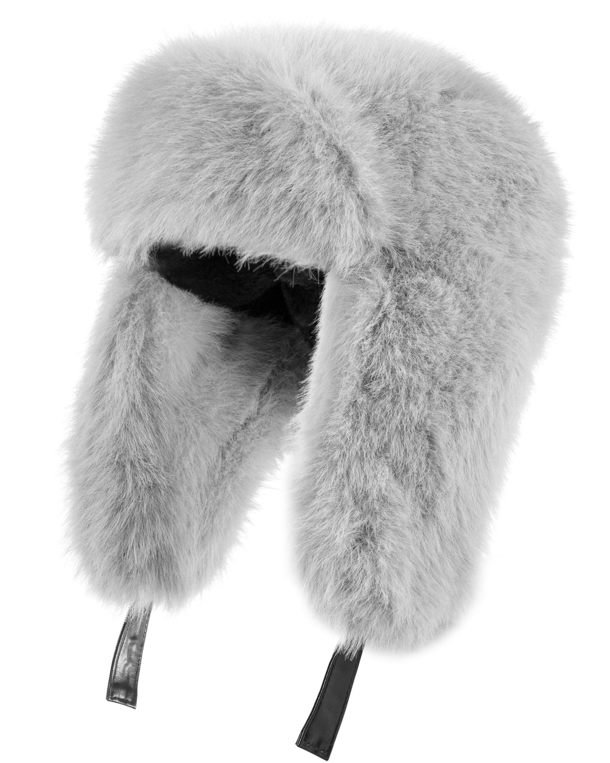 REDESS Women's Trapper Hat Winter Warm with Faux Fur and Ear Flaps Winter Hat,Black