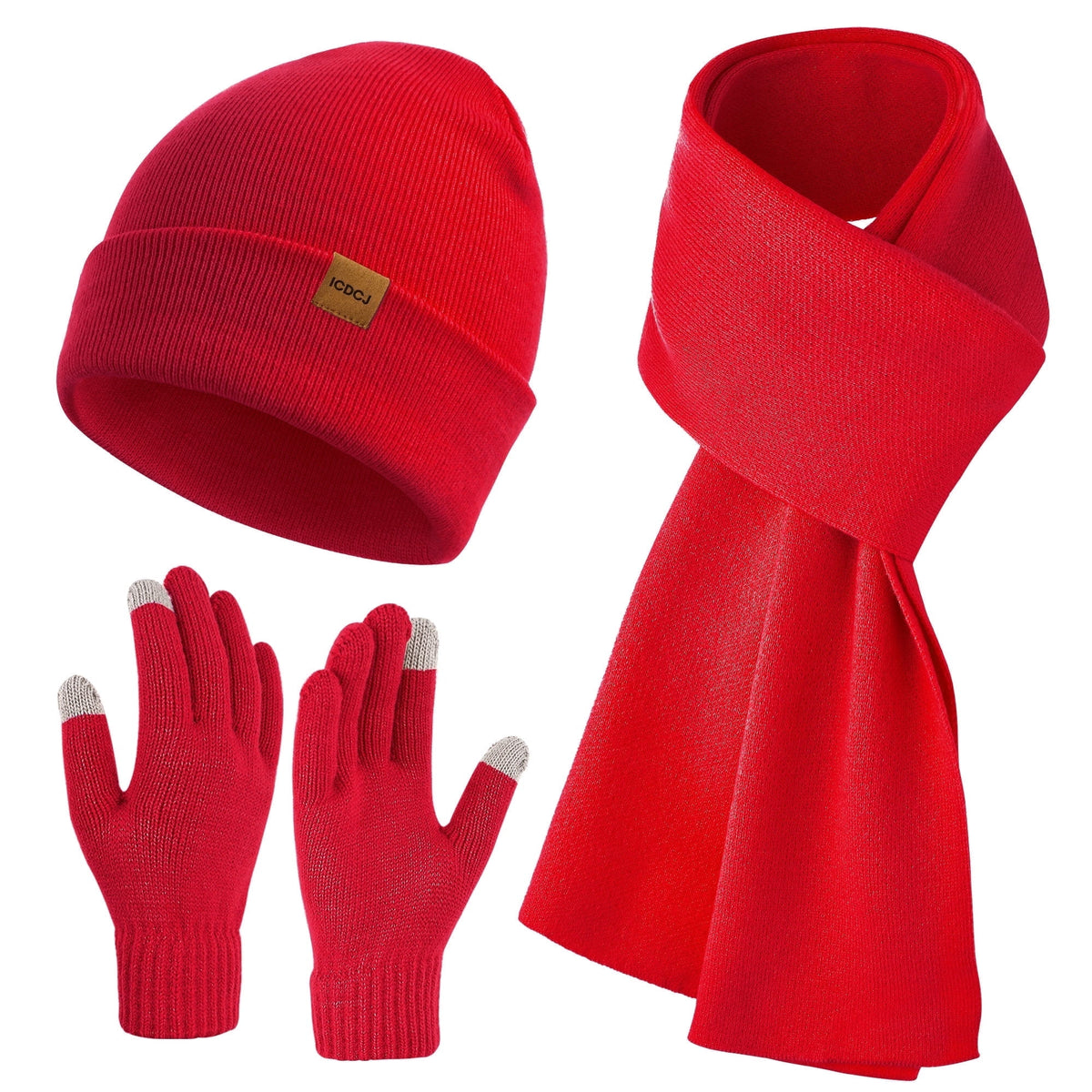 REDESS Winter Beanie Hat and Gloves Scarf Sets for Men and Women£¬Black