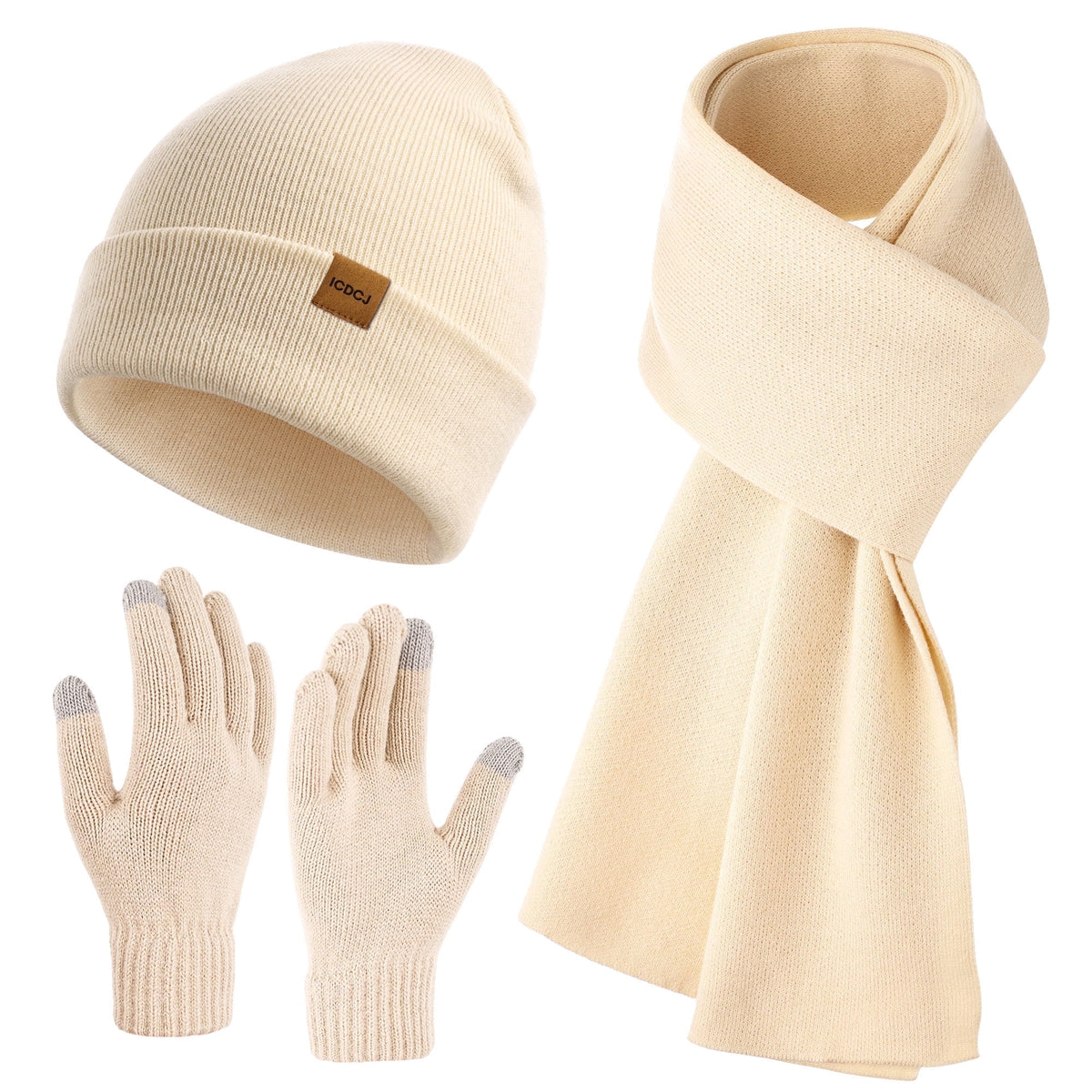 REDESS Winter Beanie Hat and Gloves Scarf Sets for Men and Women£¬Black