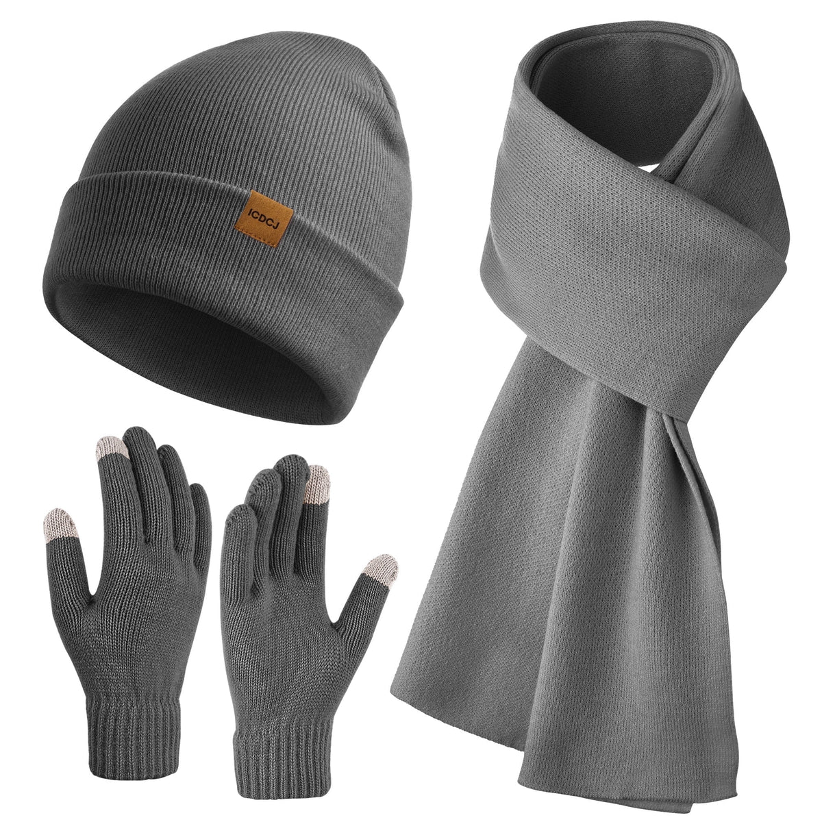 REDESS Winter Beanie Hat and Gloves Scarf Sets for Men and Women£¬Black