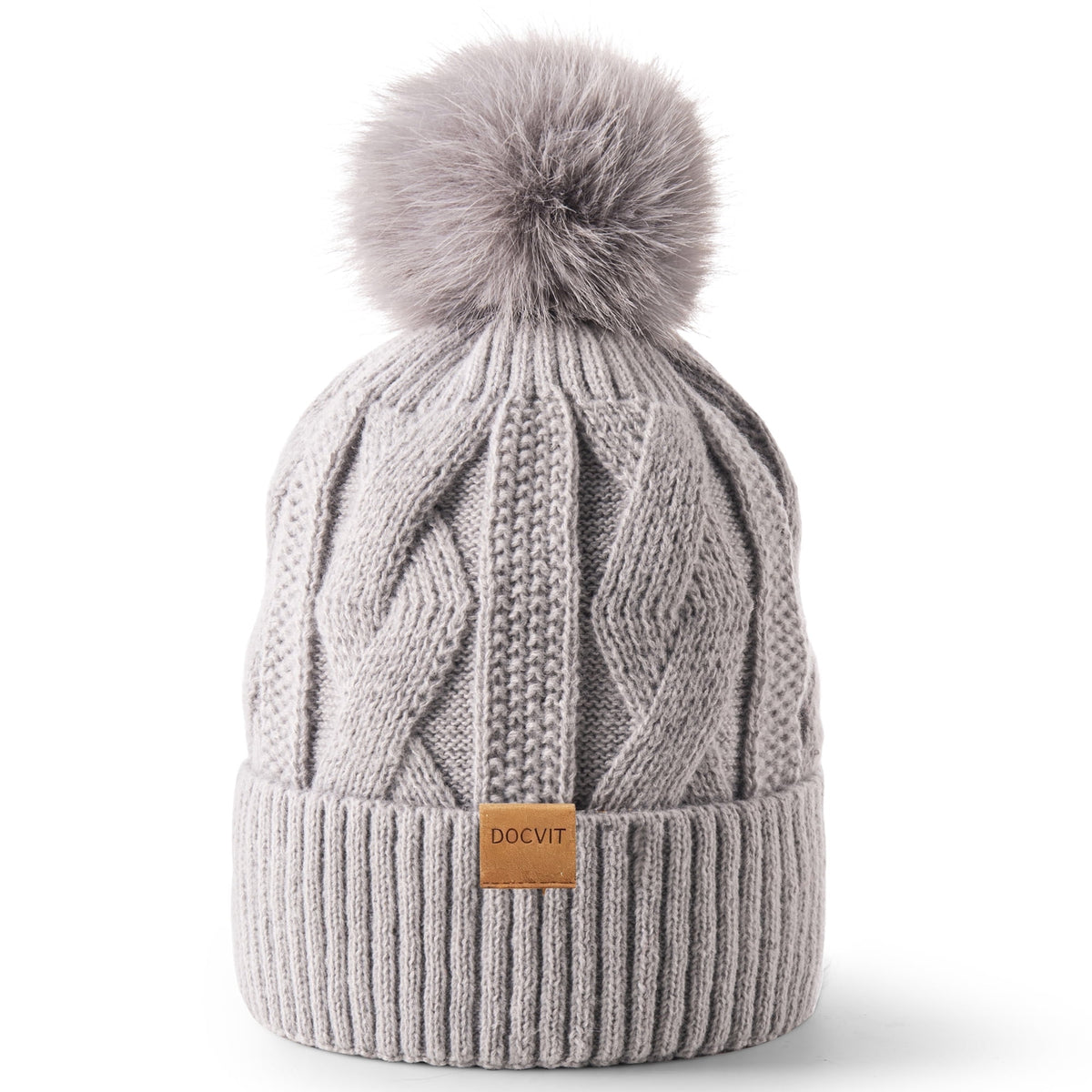 REDESS Beanie Hats for Women,Winter Warm Knitted Fleece Lined Hats Black