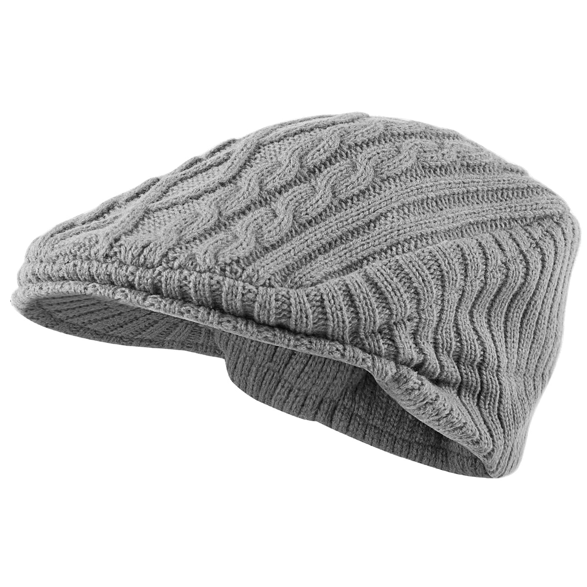 REDESS Winter Beanies Hat for Women,Knit Brimmer Hat Slouchy Beanie Cap with Visor Black