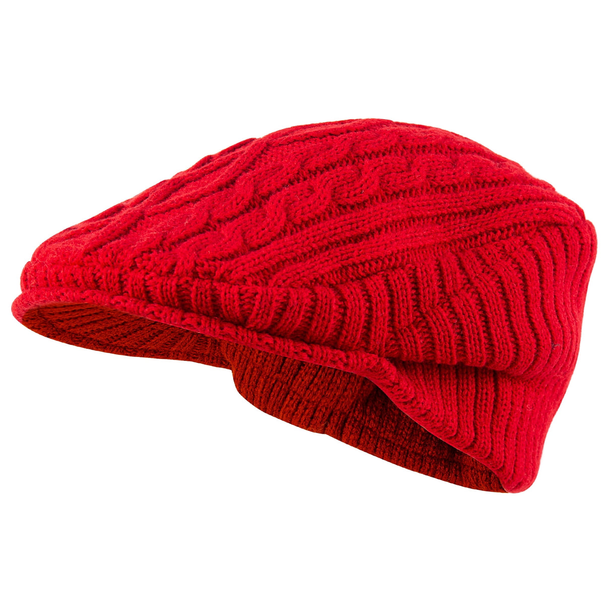 REDESS Winter Beanies Hat for Women,Knit Brimmer Hat Slouchy Beanie Cap with Visor Black