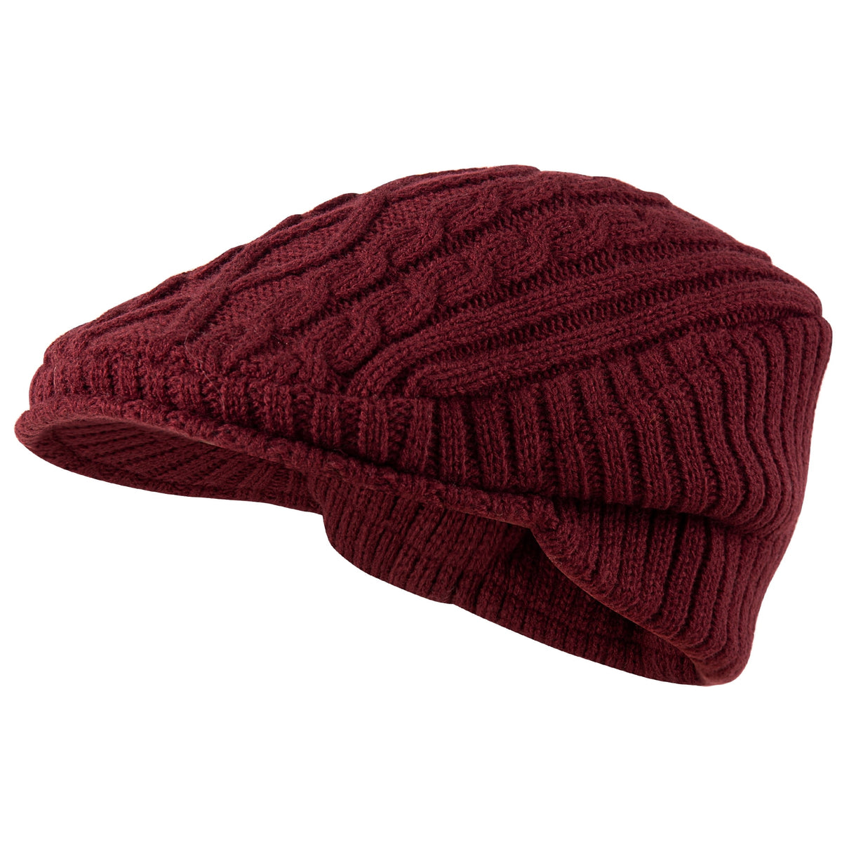 REDESS Winter Beanies Hat for Women,Knit Brimmer Hat Slouchy Beanie Cap with Visor Black