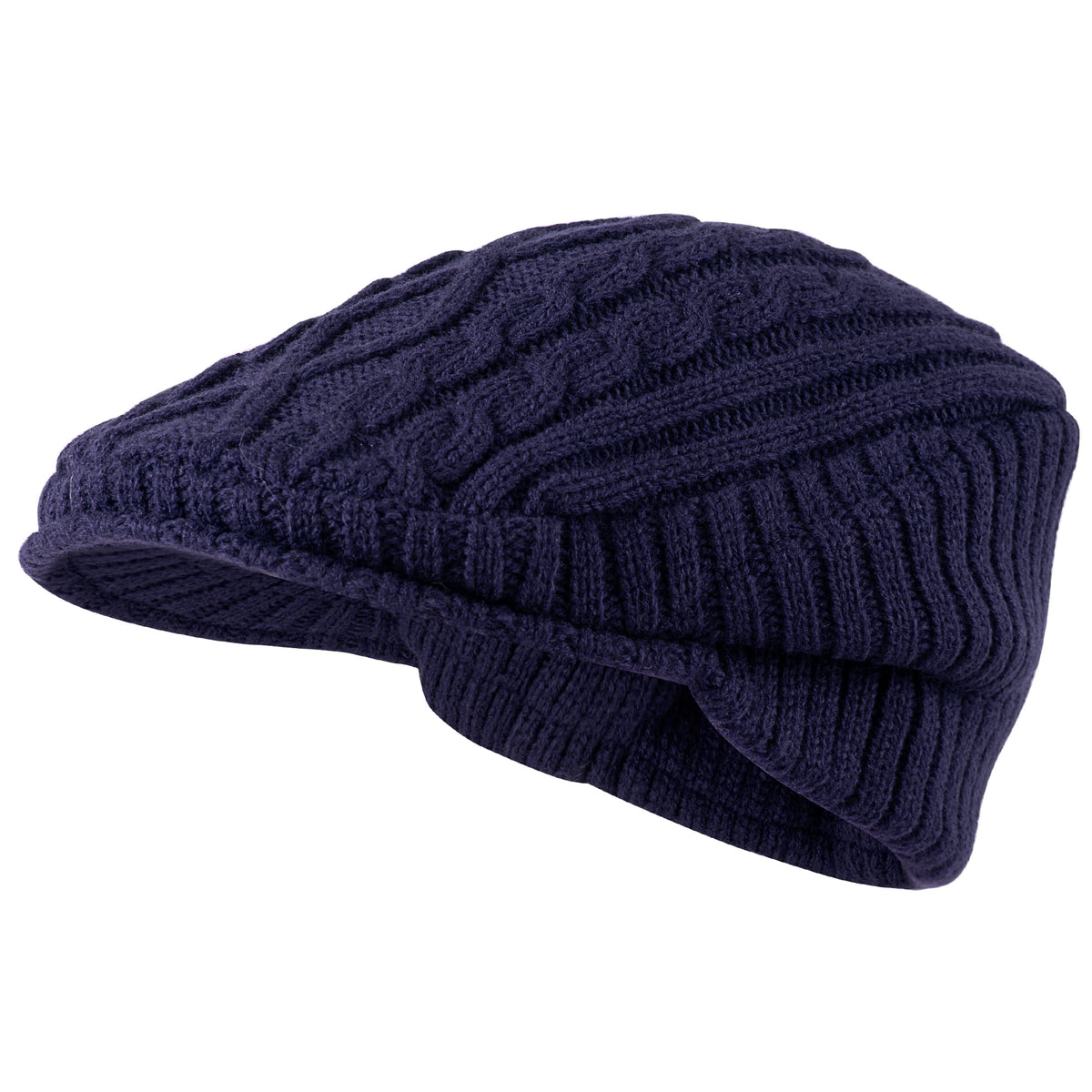 REDESS Winter Beanies Hat for Women,Knit Brimmer Hat Slouchy Beanie Cap with Visor Black