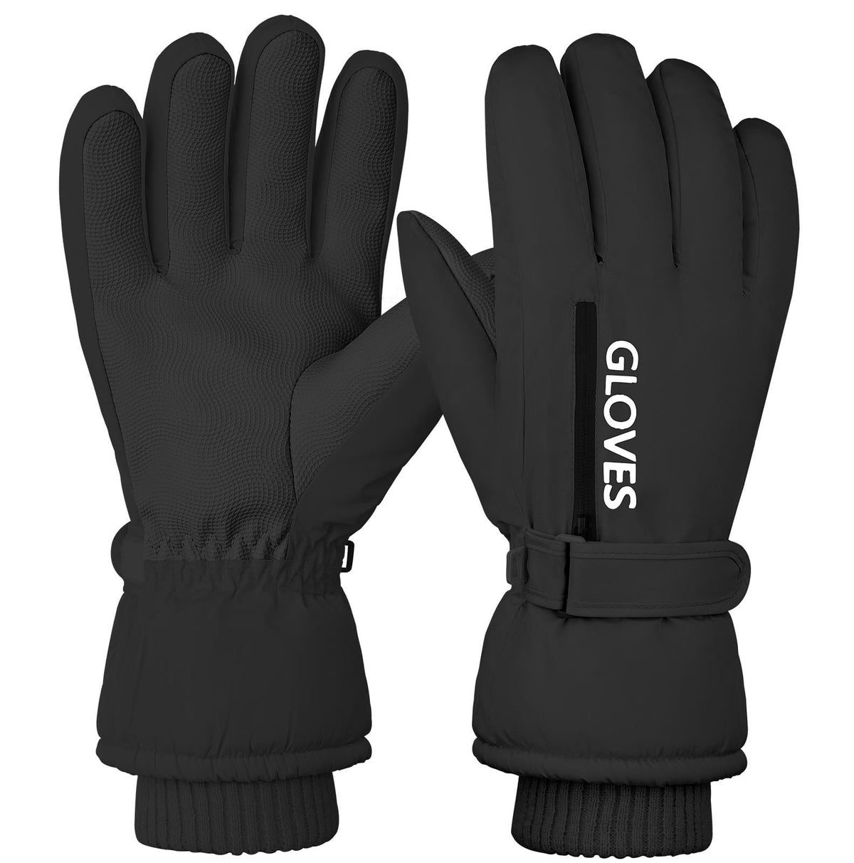 REDESS Women's Waterproof Touchscreen Winter Ski Snowboard Gloves, Black