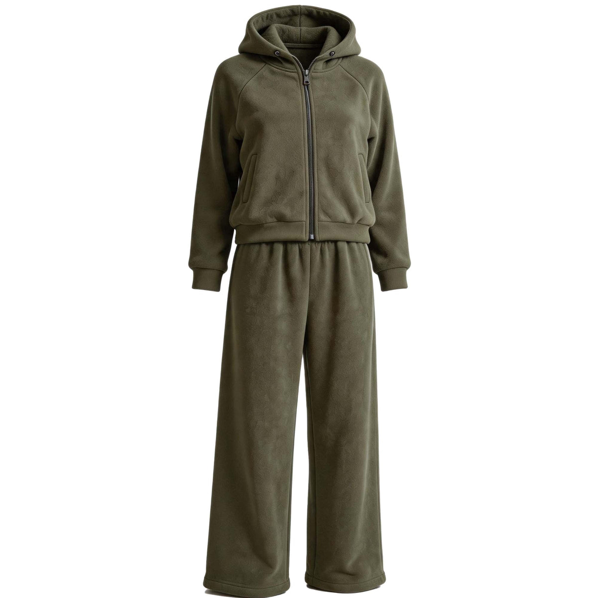 REDESS Womens Sweatsuits Sets 2 Piece Winter Thickened Fleece Lined Zip up Long Sleeve Jackets with Jogger Pants Lounge Sets