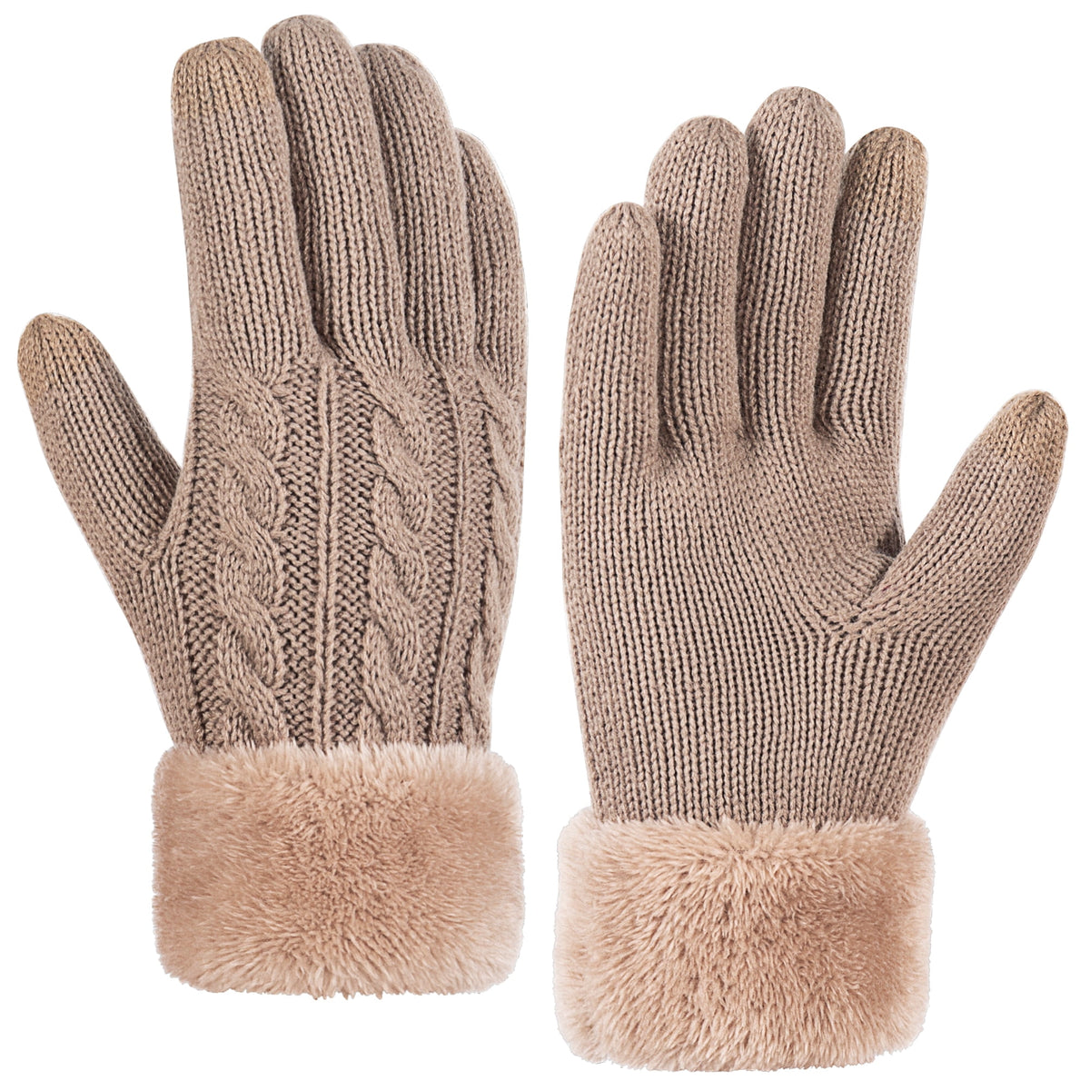 REDESS Women's Thermal Winter Gloves with Fleece Lining & Touch Screen,Black