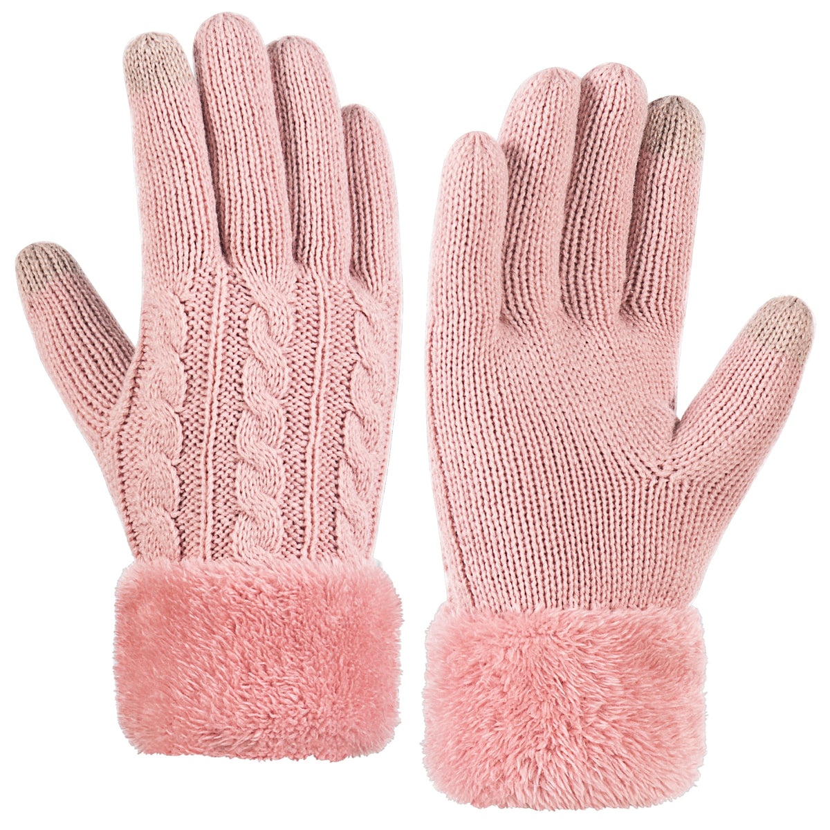REDESS Women's Thermal Winter Gloves with Fleece Lining & Touch Screen,Black