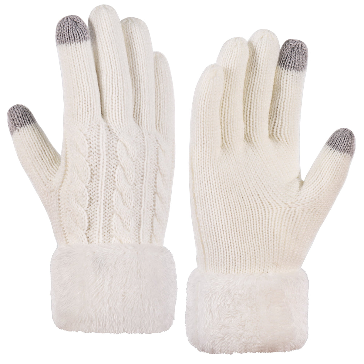REDESS Women's Thermal Winter Gloves with Fleece Lining & Touch Screen,Black