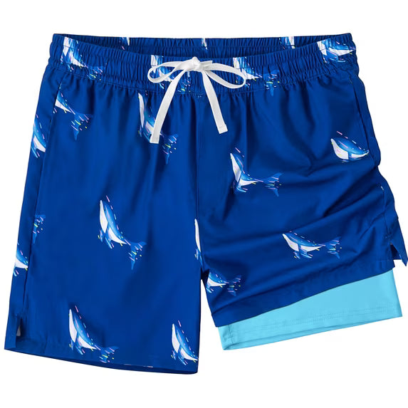 REDESS Mens Swim Trunks with Liner, Mens Athletic Running Workout Shorts 6" Inseam, Sizes S-2XL