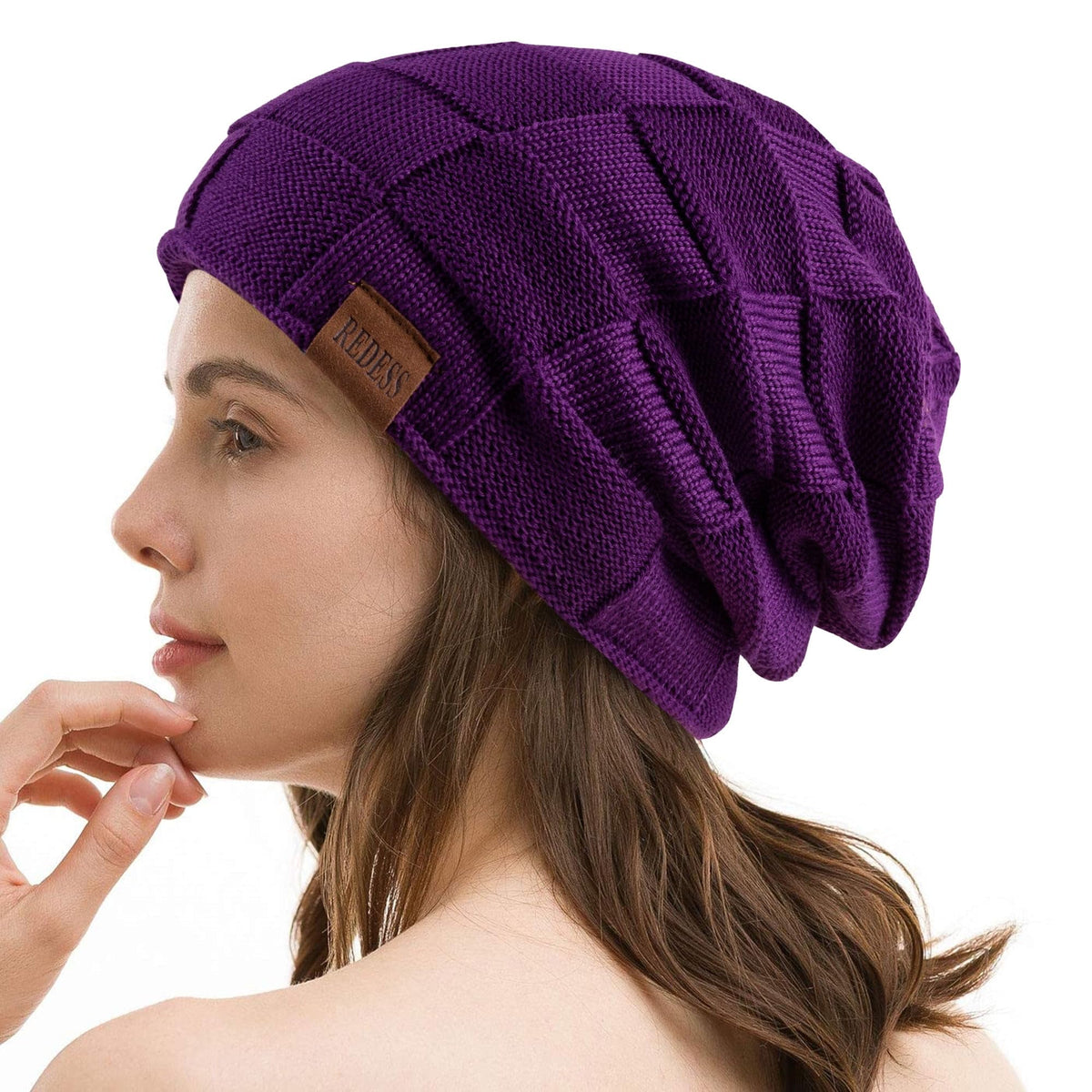 REDESS Beanie Hat for Men and Women Winter Warm Hats Knit Slouchy Thick Skull Cap
