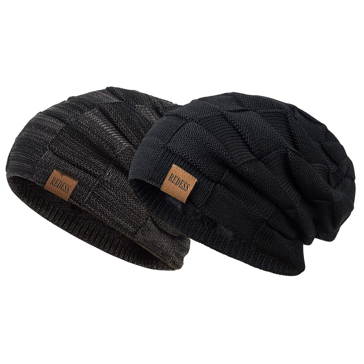 REDESS Beanie Hat for Men and Women Winter Warm Hats Knit Slouchy Thick Skull Cap