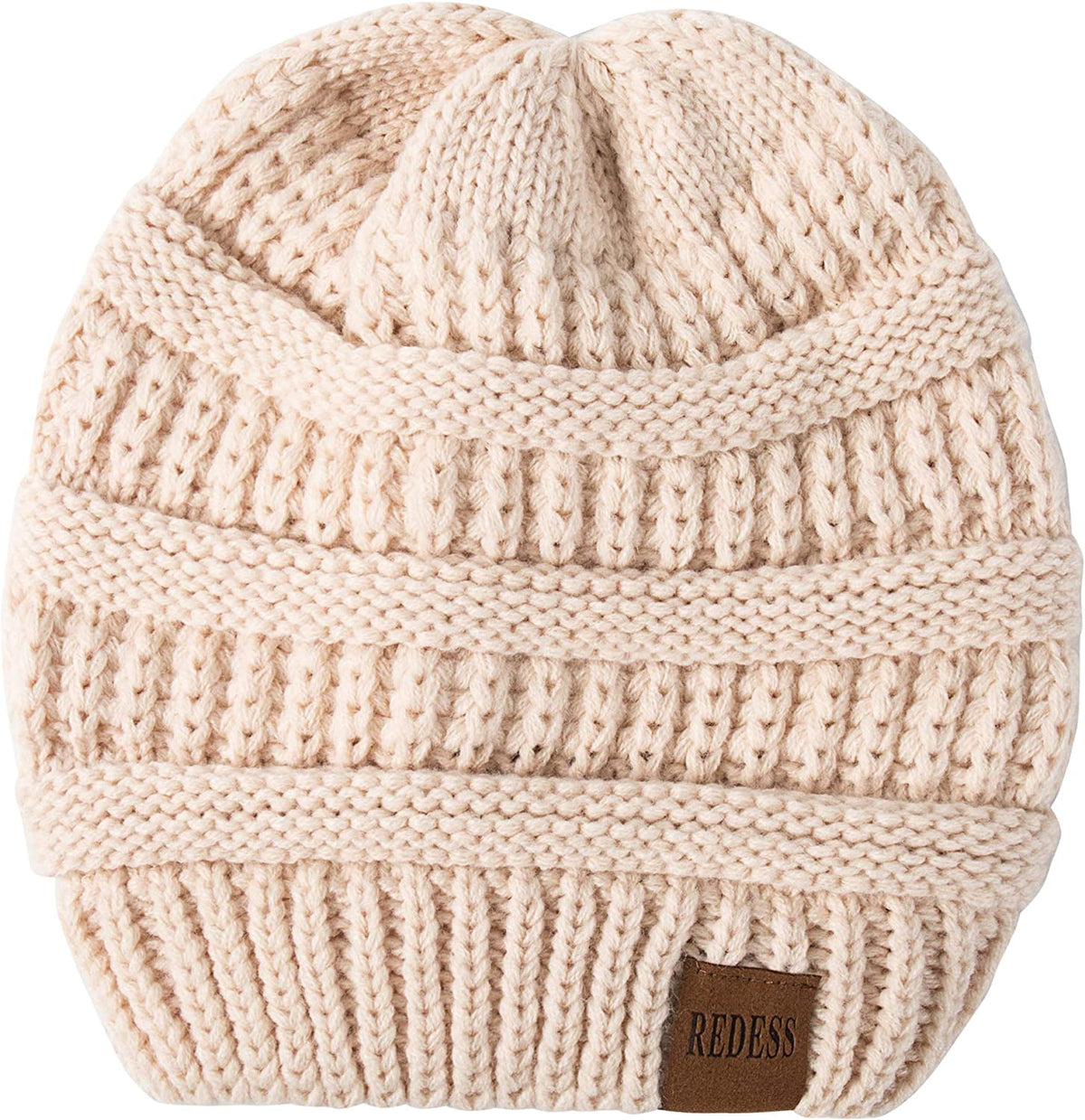 REDESS Slouchy Oat Beanie Hat for Women Winter Warm Knit Cap