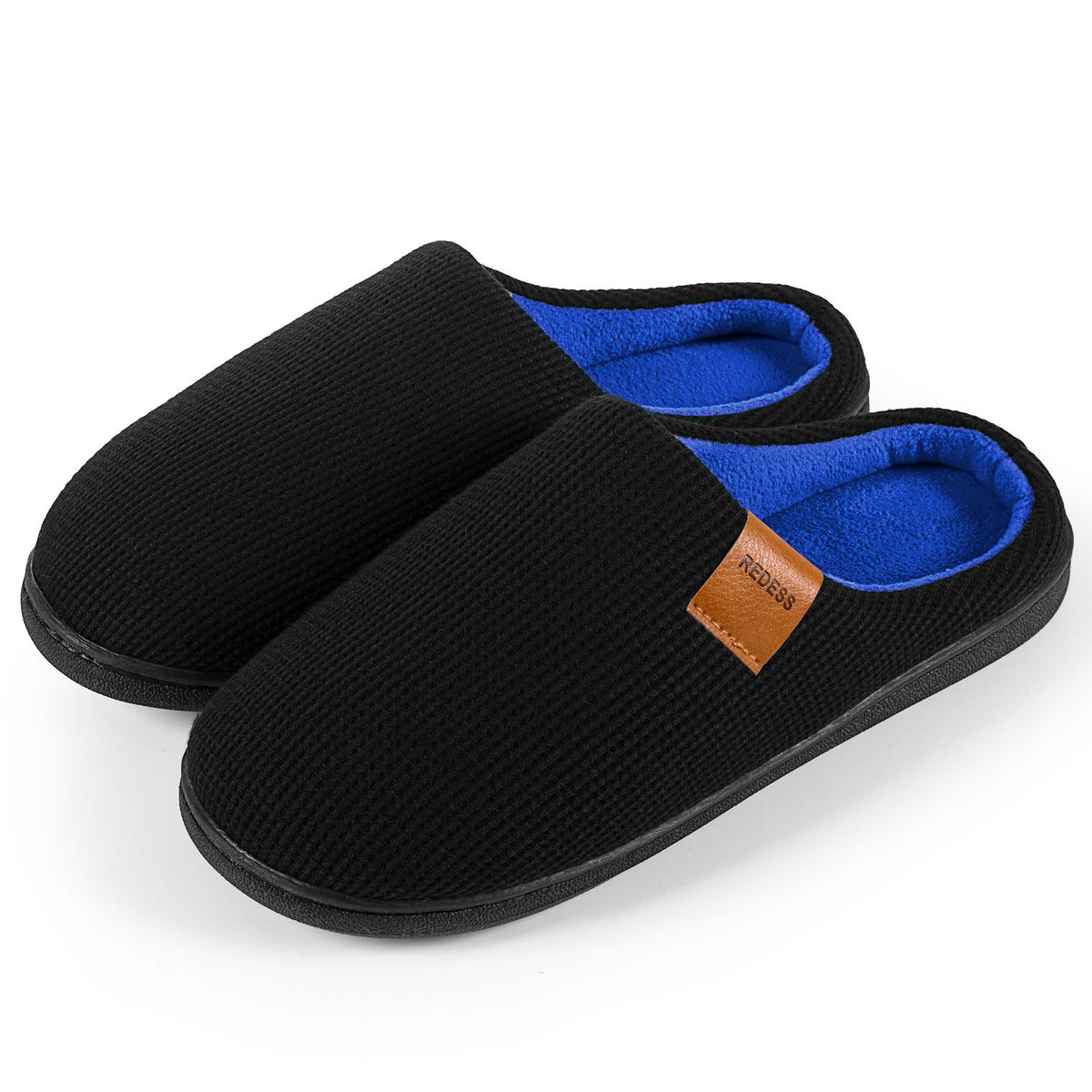REDESS Slippers for Women & Men Closed Toe Faux Fur Memory Foam Comfy House Slippers for Women and Men