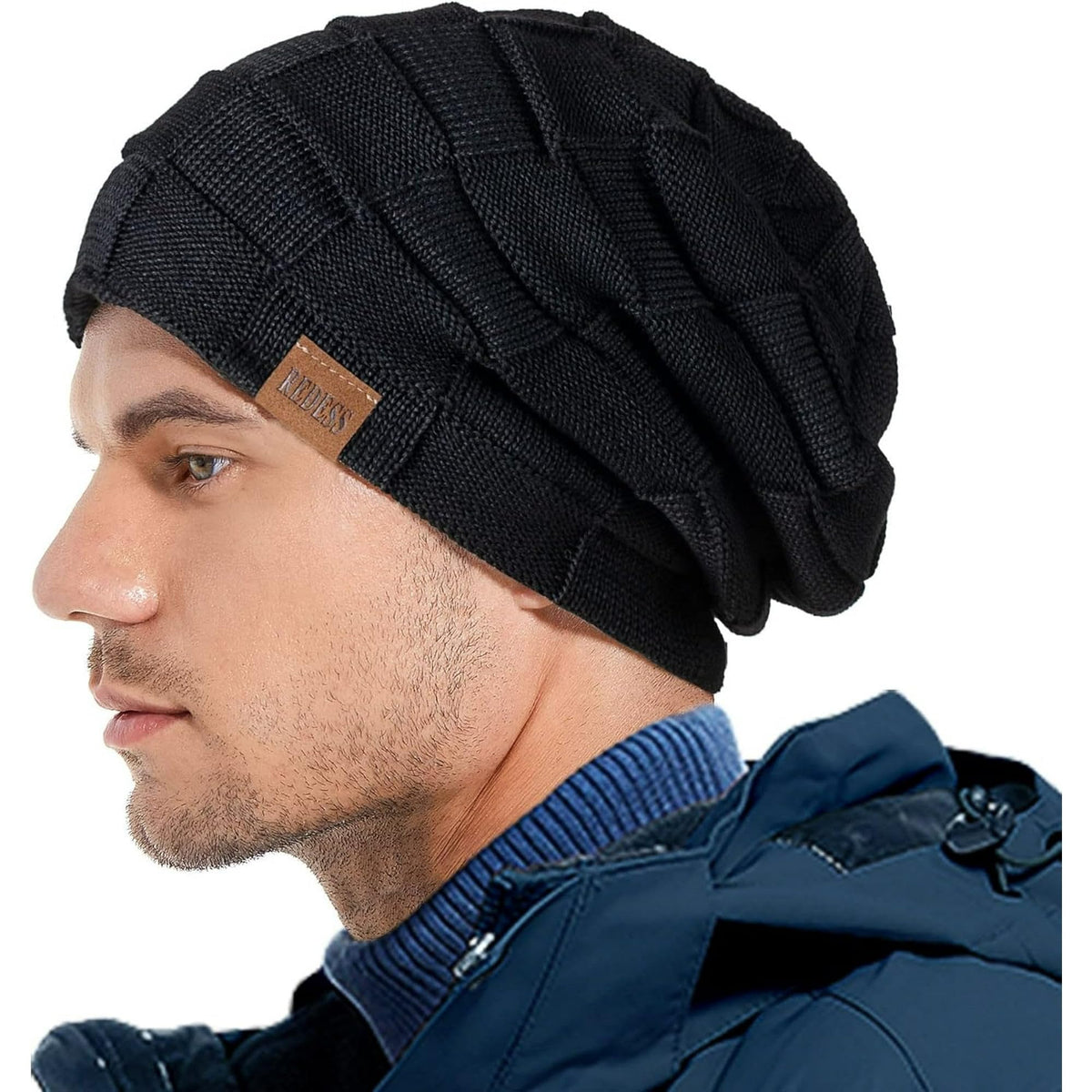 REDESS Beanie Hat for Men and Women Winter Warm Hats Knit Slouchy Thick Skull Cap