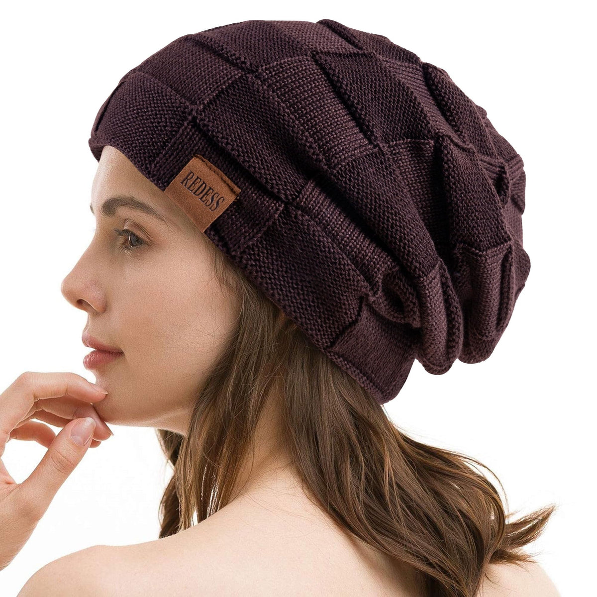 REDESS Beanie Hat for Men and Women Winter Warm Hats Knit Slouchy Thick Skull Cap