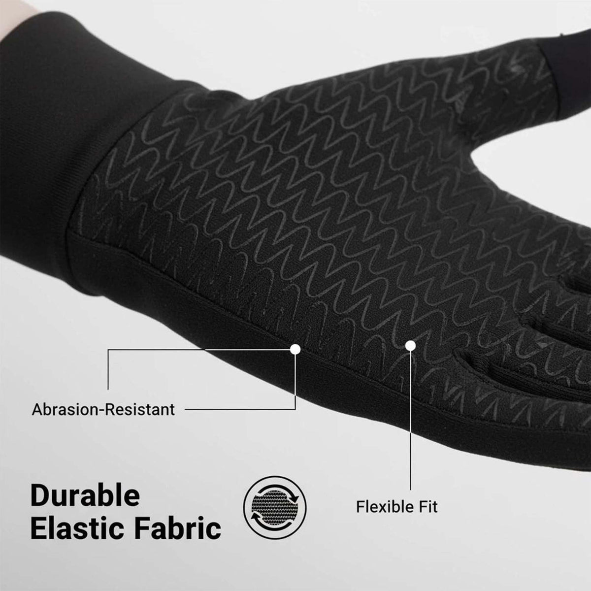 REDESS Running Gloves for Men and Women with Touchscreen,Winter Black Gloves for Running Skiing Driving
