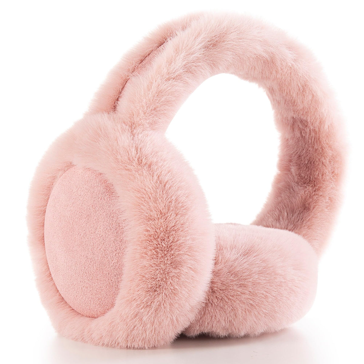 REDESS Women's Winter Warm Earmuffs Girls Faux Fur Cute Foldable Ear Warmers,Black
