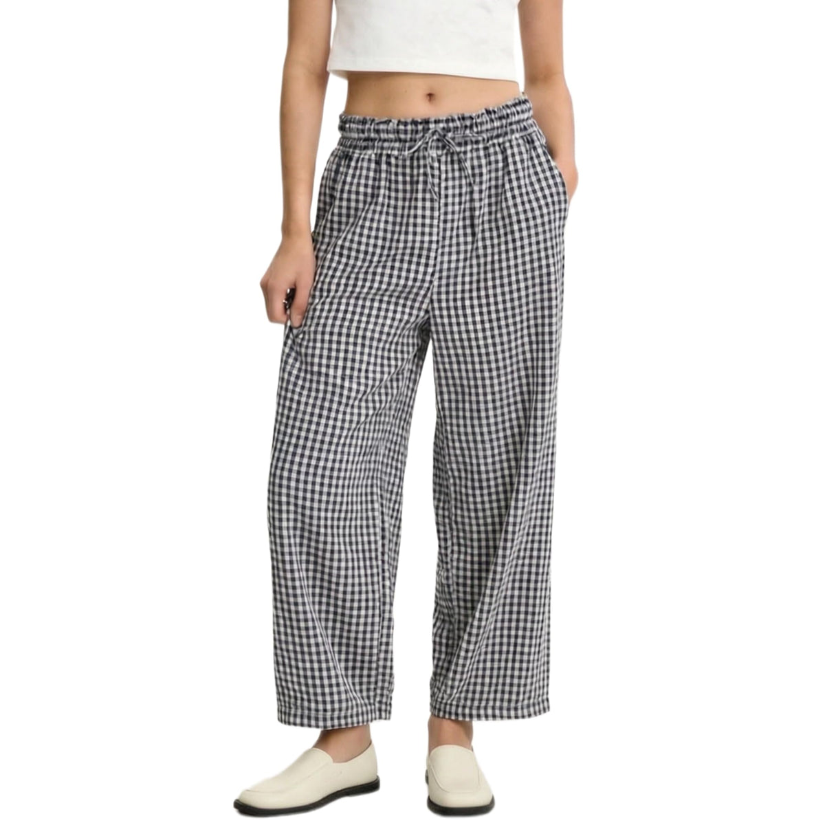 REDESS Capri Pants for Women Summer Capris Adjustable Drawstring with Pockets M-XXXL