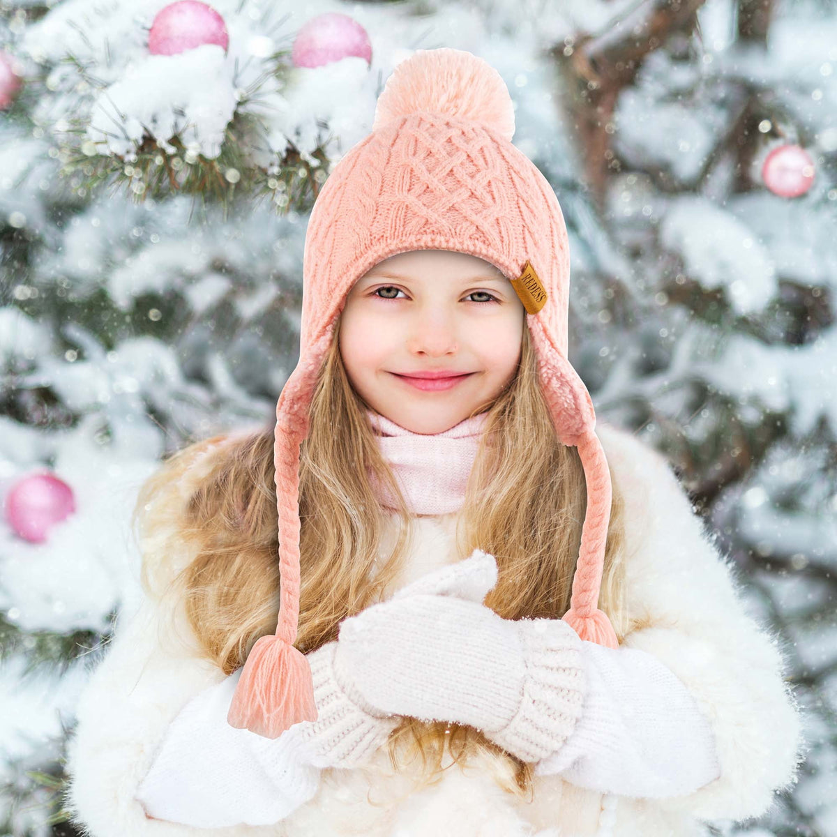 REDESS Kids Beanie Hat Children Boys Girls Winter Warm Knit Soft Cap 2 Pack