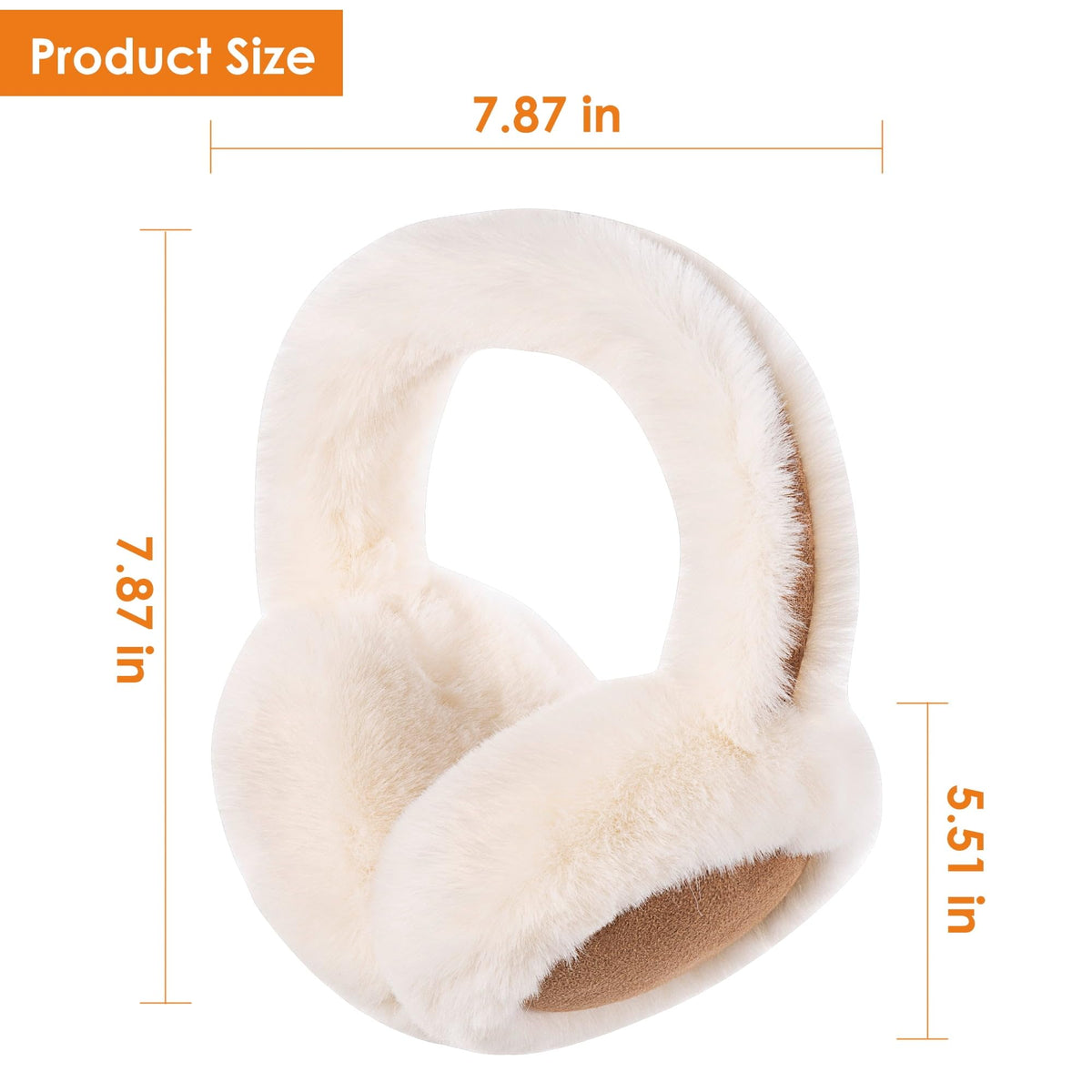 REDESS Women's Winter Warm Earmuffs Girls Faux Fur Cute Foldable Ear Warmers,Black
