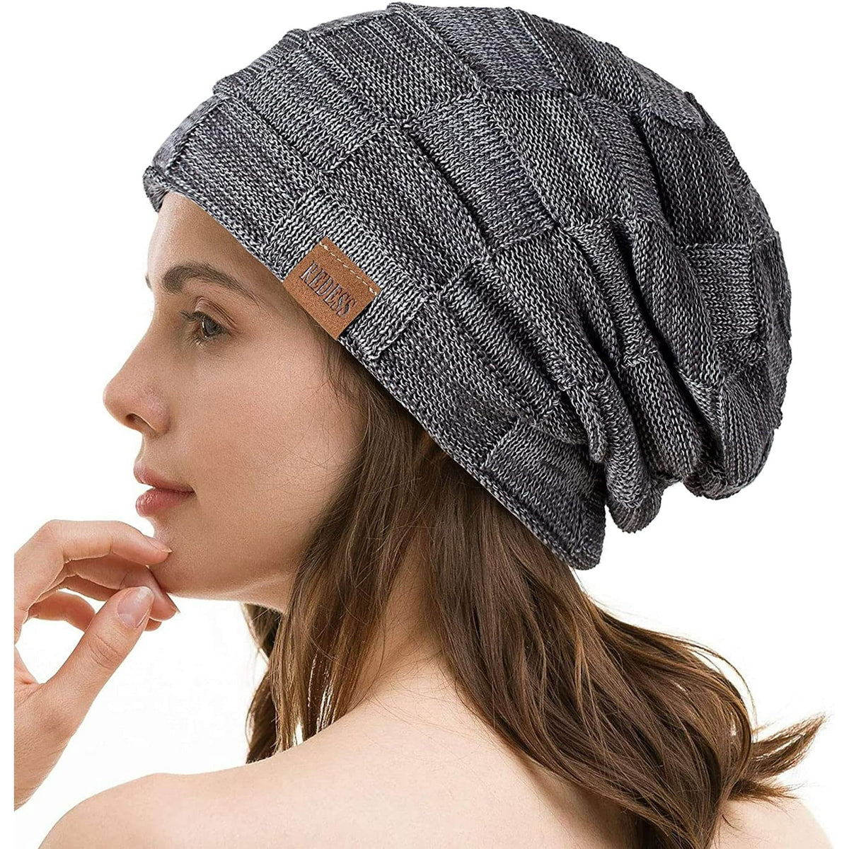 REDESS Beanie Hat for Men and Women Winter Warm Hats Knit Slouchy Thick Skull Cap