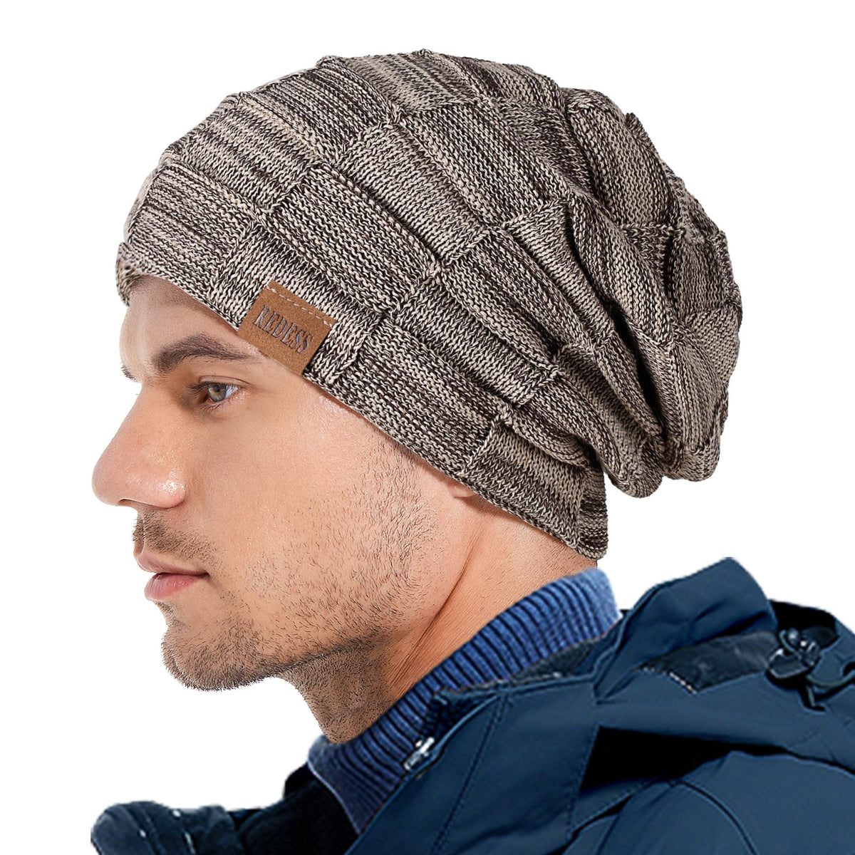 REDESS Beanie Hat for Men and Women Winter Warm Hats Knit Slouchy Thick Skull Cap