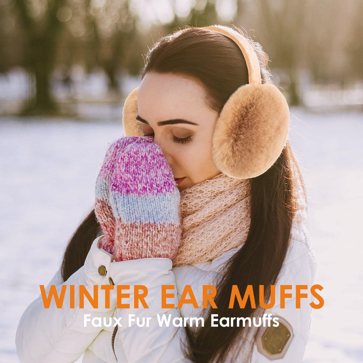 REDESS Winter Ear Warmers for Women Girls Faux Fur Cute Foldable Warm Earmuffs