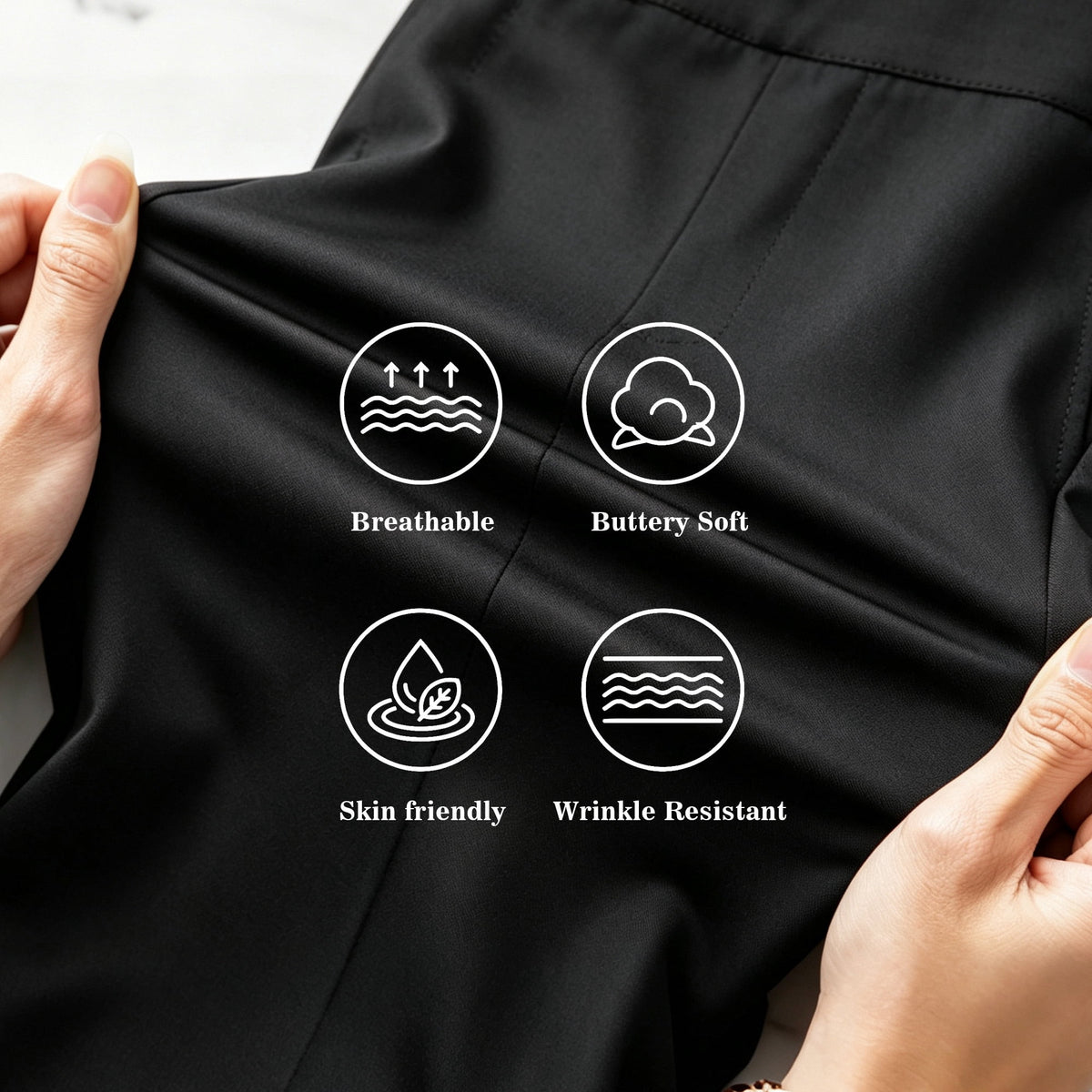 REDESS Sweatpants for Women Wide Leg Casual High Waisted Baggy Sweatpants Worker Wear Pants with Pocket,Black XS-2XL
