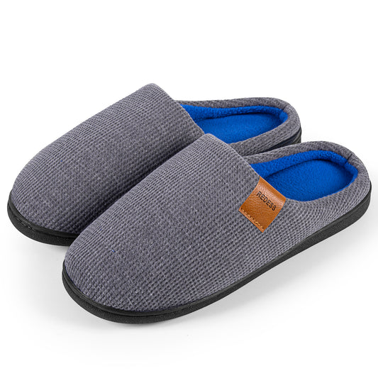 REDESS Slippers for Women & Men Closed Toe Faux Fur Memory Foam Comfy House Slippers for Women and Men