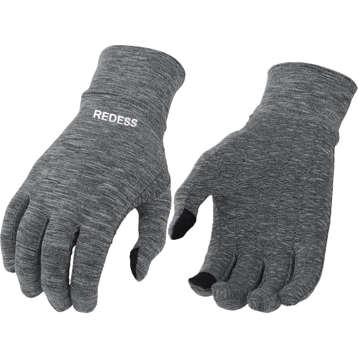 REDESS Running Gloves for Men and Women with Touchscreen,Winter Black Gloves for Running Skiing Driving