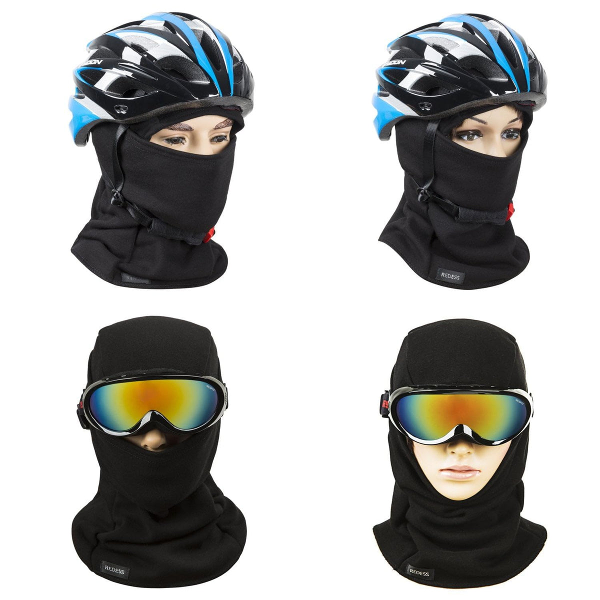 REDESS Balaclava Face Mask for Men/Women,Warm Fleece Windproof Ski Mask and Motorcycle,Warmer Winter Sports Cap Black