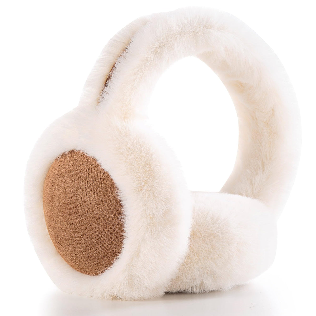 REDESS Women's Winter Warm Earmuffs Girls Faux Fur Cute Foldable Ear Warmers,Black