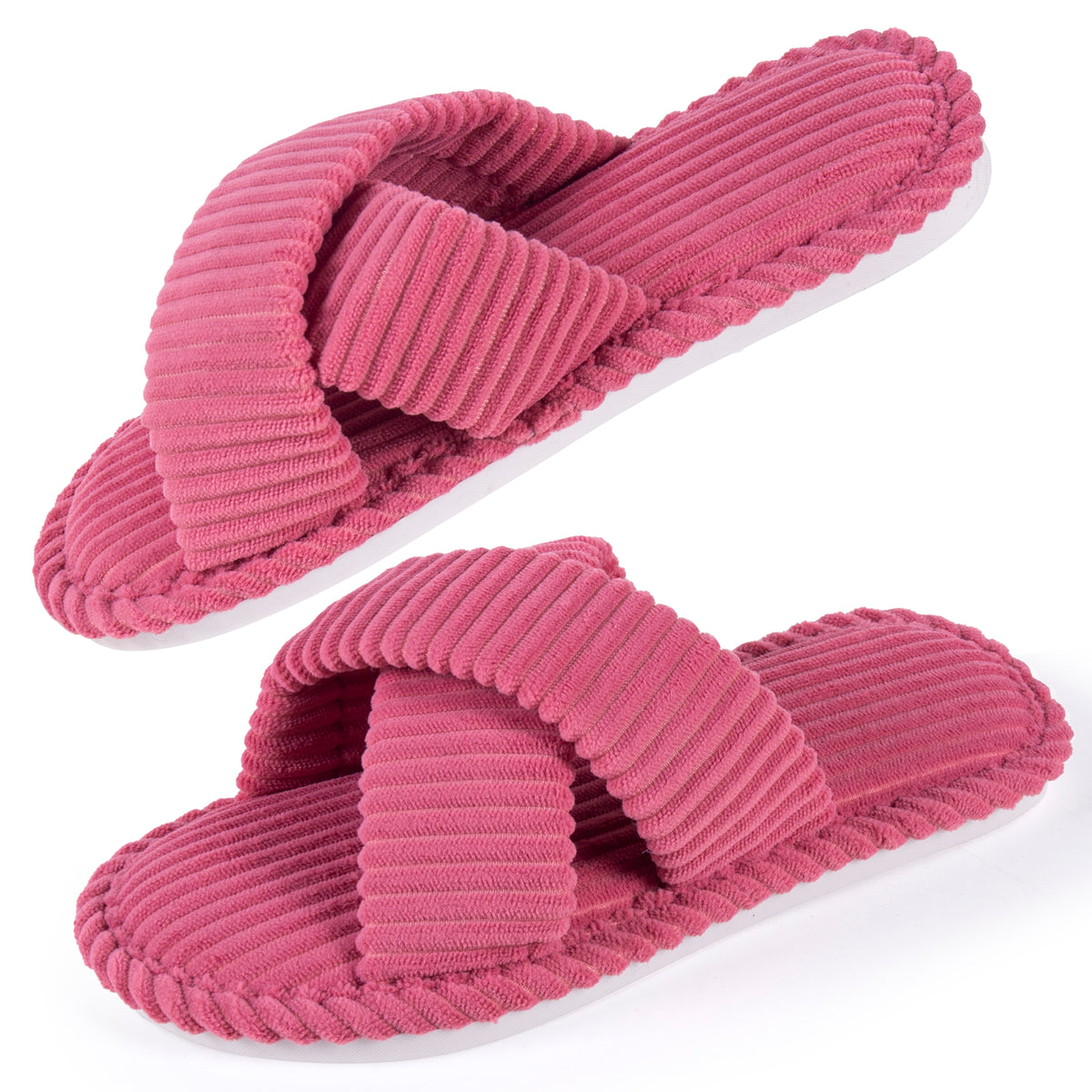 REDESS Slippers for Women Cross Band Womens Slippers Memory Foam House Slippers