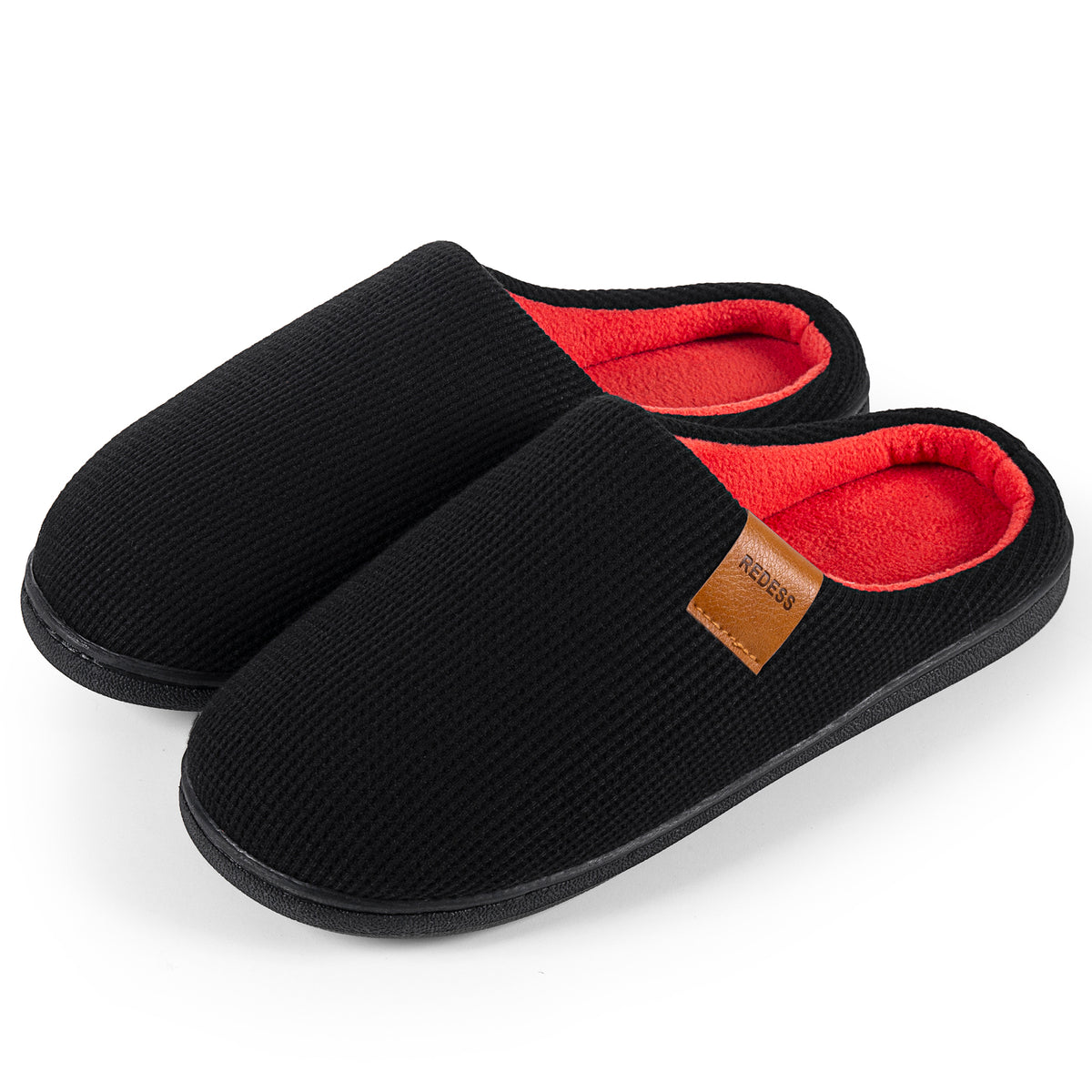 REDESS Slippers for Women & Men Closed Toe Faux Fur Memory Foam Comfy House Slippers for Women and Men