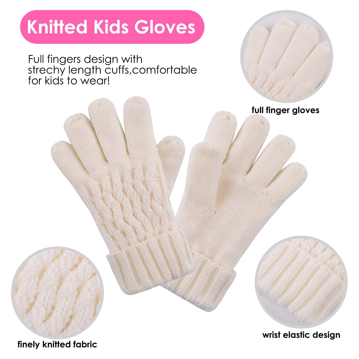 REDESS Unisex Kids Winter Beanie Hat, Gloves and Scarf Set, Acrylic, Multicolor, 3-9 Years