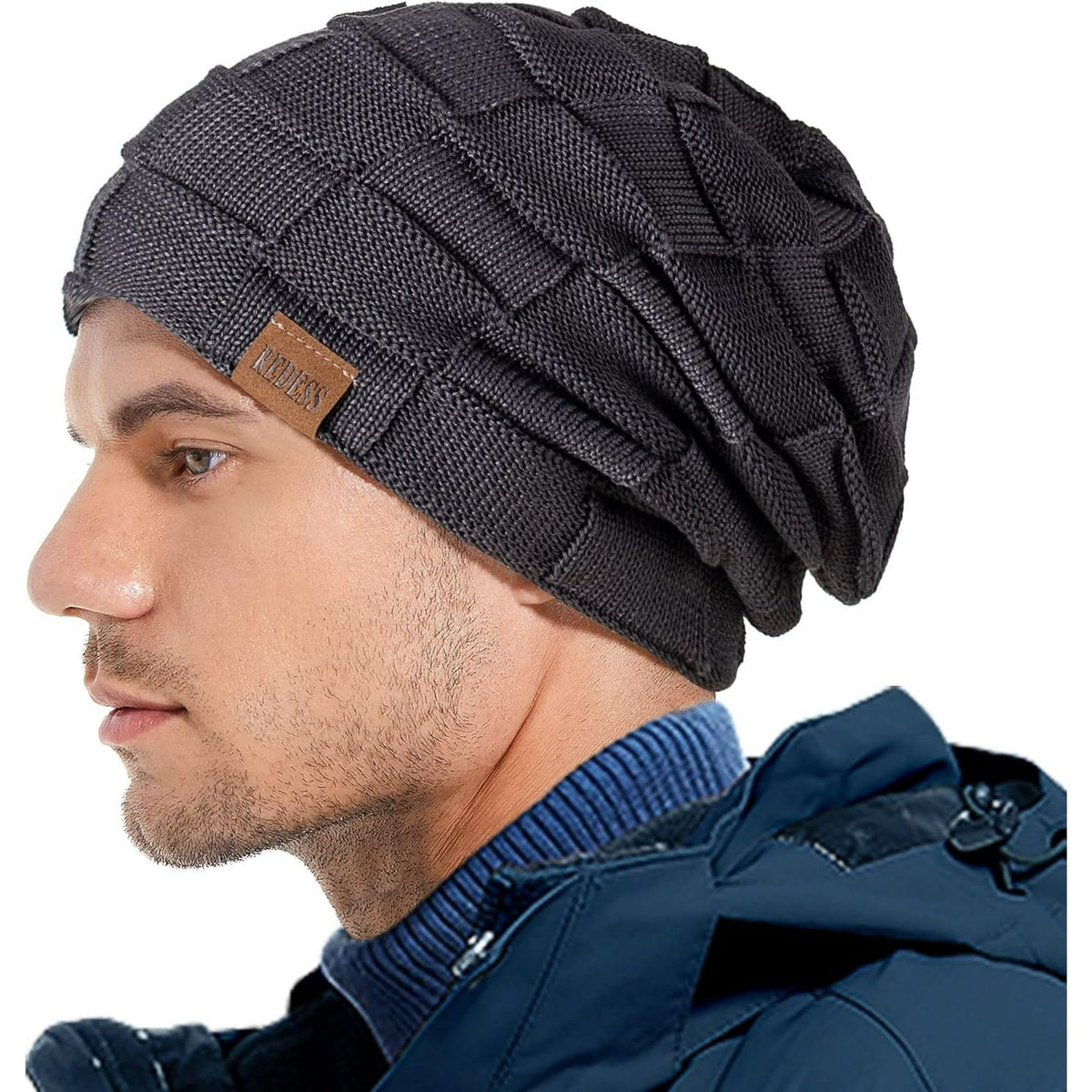REDESS Beanie Hat for Men and Women Winter Warm Hats Knit Slouchy Thick Skull Cap