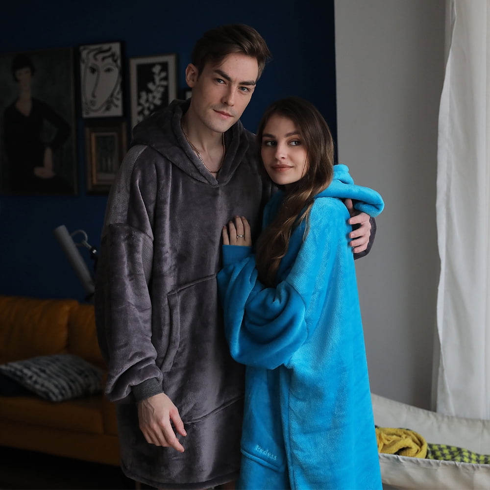 REDESS Wearable Blanket Hoodie, Oversized Blanket Hoodie Sweatshirt for Adults Women Men